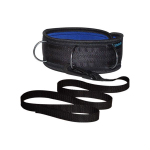 Чёрно-синий ошейник из неопрена с поводком (Цвет: черный с синим)