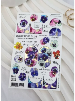 Lucky Rose Слайдеры наклейки для ногтей Foil 182