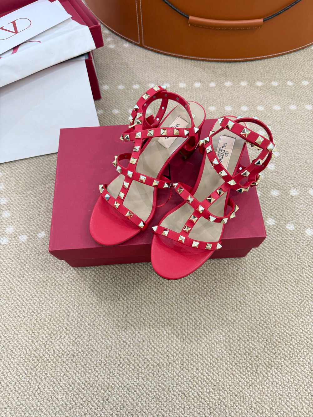 Valentino Rockstud Sandal 6 cm
