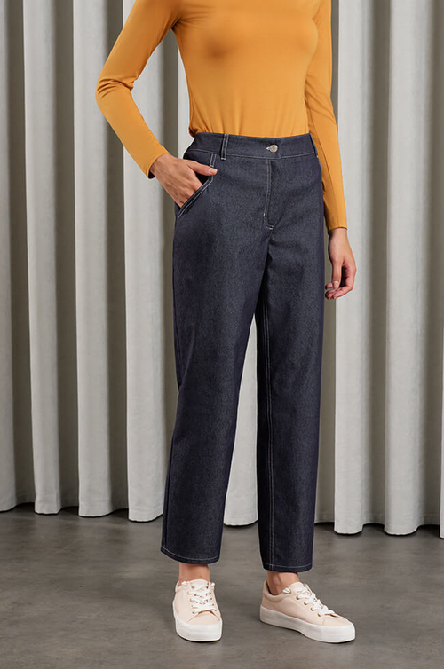 31016 Брюки женские (синий джинс)