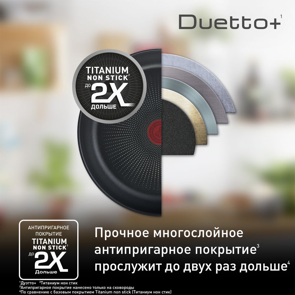 Набор посуды Tefal Duetto+ 11 предметов G732SB55