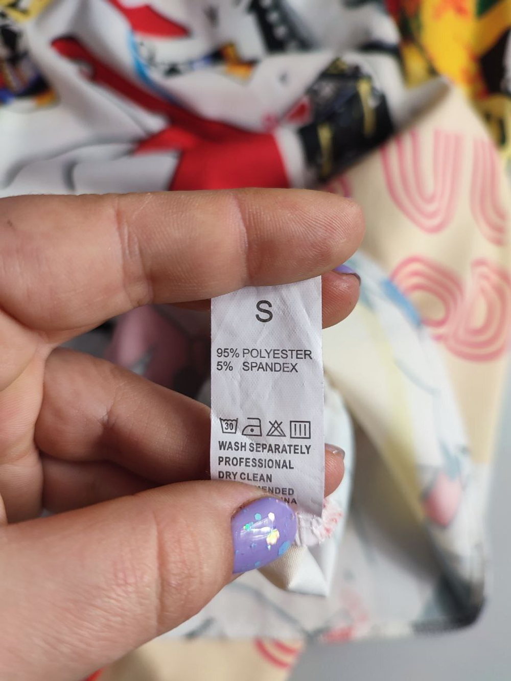 Платье с красивым принтом 44 размер