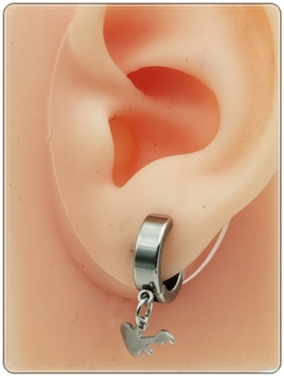 Серьга (1шт) "Гитара" для пирсинга уха. Медсталь.