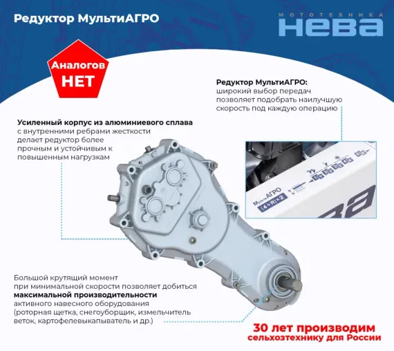 Мотоблок "НЕВА" МБ-23 МУЛЬТИАГРО-ZS (GB270)