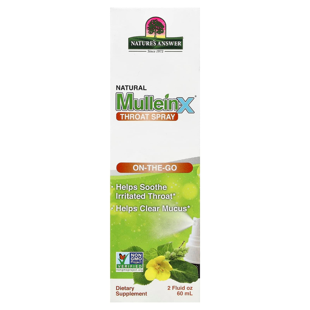 Nature's Answer, Натуральный спрей для горла MulleinX, 60 мл (2 жидк. унц.)