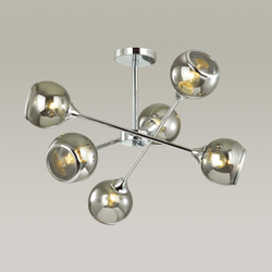 4530/6C COMFI LN21 000 хром, дымчатый Люстра потолочная E27 6*60W 220V SANDRA