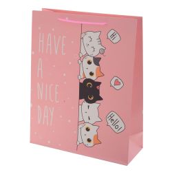 GAEM Пакет подарочный S (бумага 210г/м2, блок микс 12шт), L25,5 W10 H32 см, 4в.