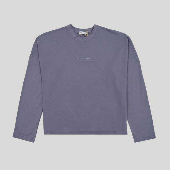 LS T-Shirt LOGO Blue Granite