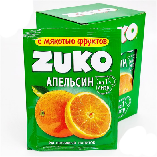 Растворимый напиток Зуко Zuko апельсин (Канди Клаб), 20 гр