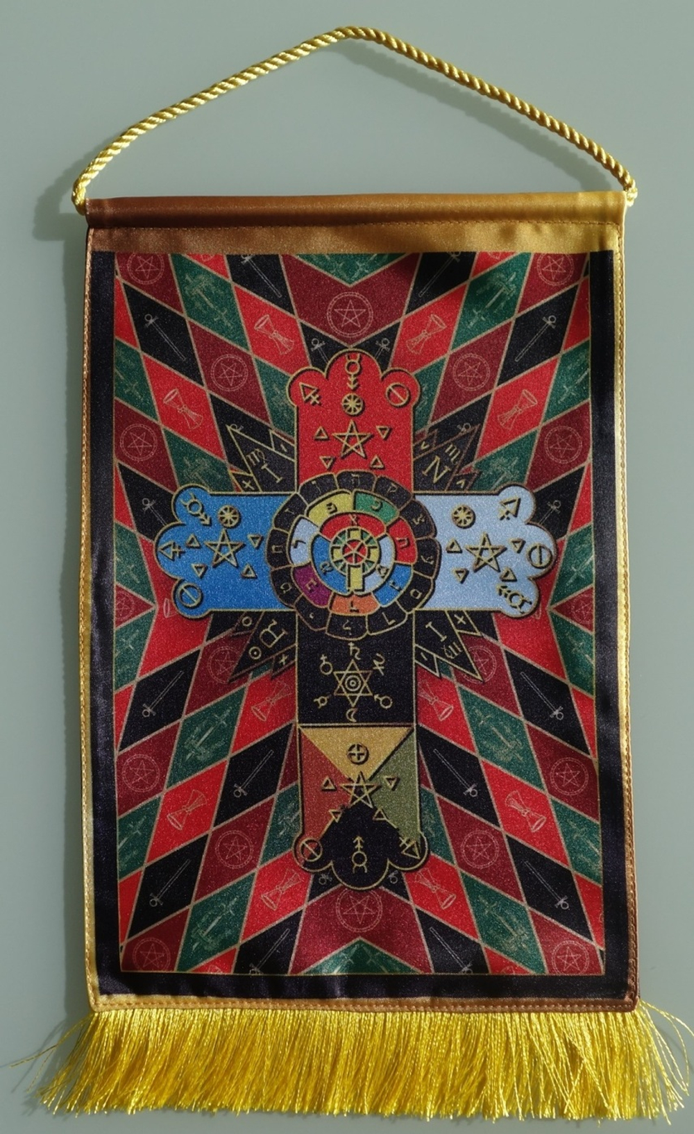 Вымпел Розы и креста Символ Ордена Золотой Зари