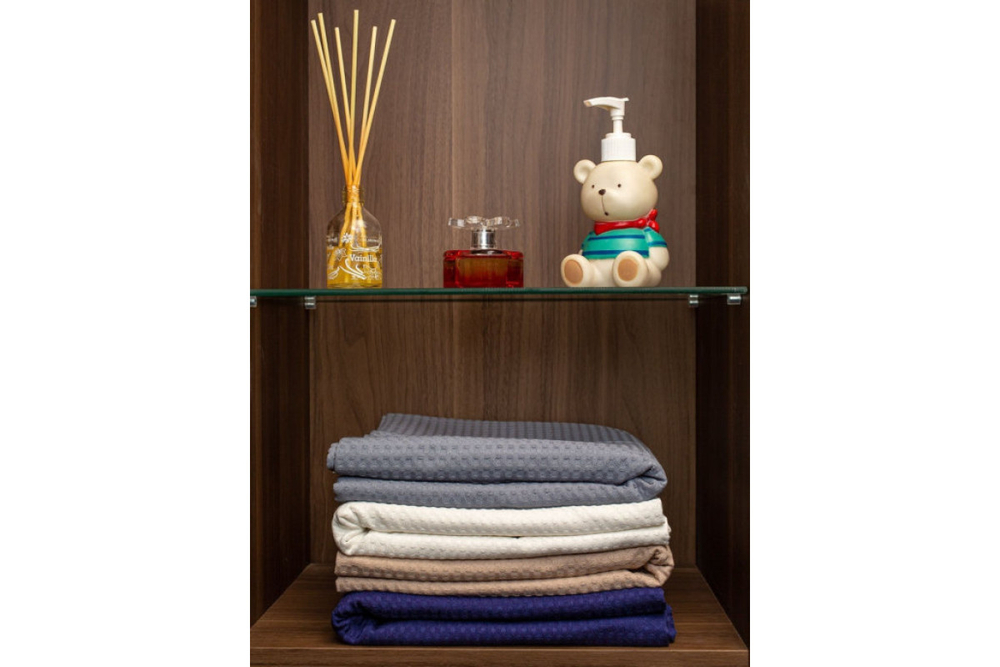 Комплект полотенец вафельных Home One 45х70 (2шт), 80х150 (1шт), баклажан