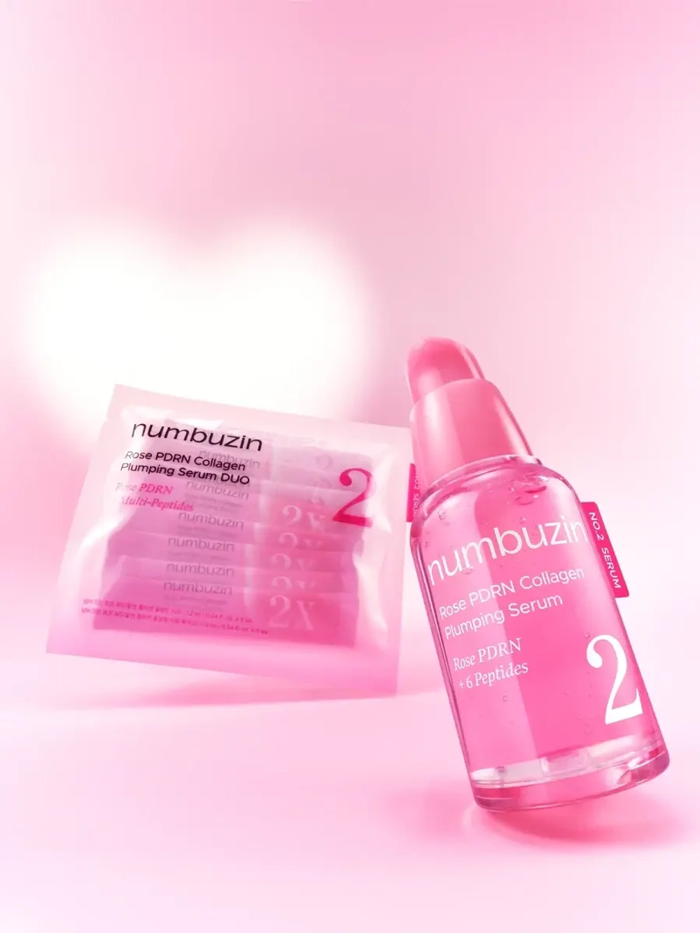 Numbuzin Увлажняющая сыворотка с ПДРН и пептидами для сияния кожи No.2 Rose PDRN Collagen Plumping Serum 30 мл
