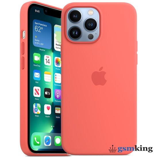 Apple Silicone Case with MagSafe iPhone 13 Pro Max Pink Pomelo «Розовый помело» MM2N3ZE/A