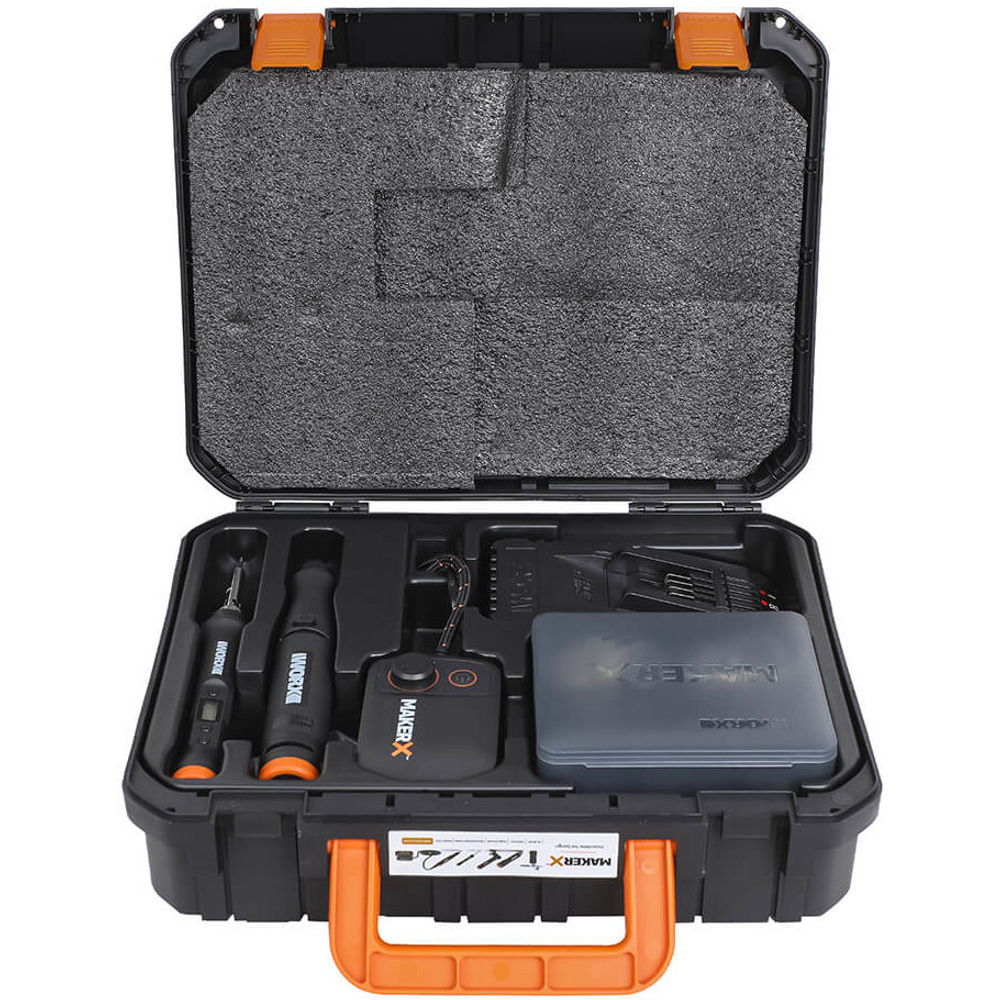 Набор WORX Гравер аккумуляторный WX739.9 + Выжигатель WX744.9 20V 2.0Ач кейс
