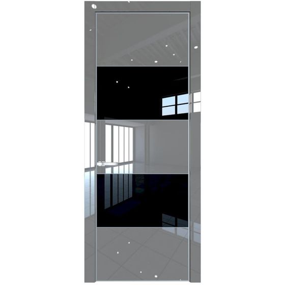 Profil Doors 22LA грей люкс профиль серебро стекло чёрный лак