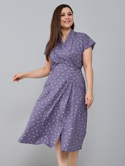 Халат Х-044/сиреневый-ландыш