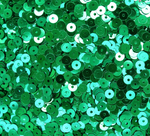 ПЛ013НН4 Пайетки круглые плоские, цвет: зеленый металлик, 4 мм, 10 грамм