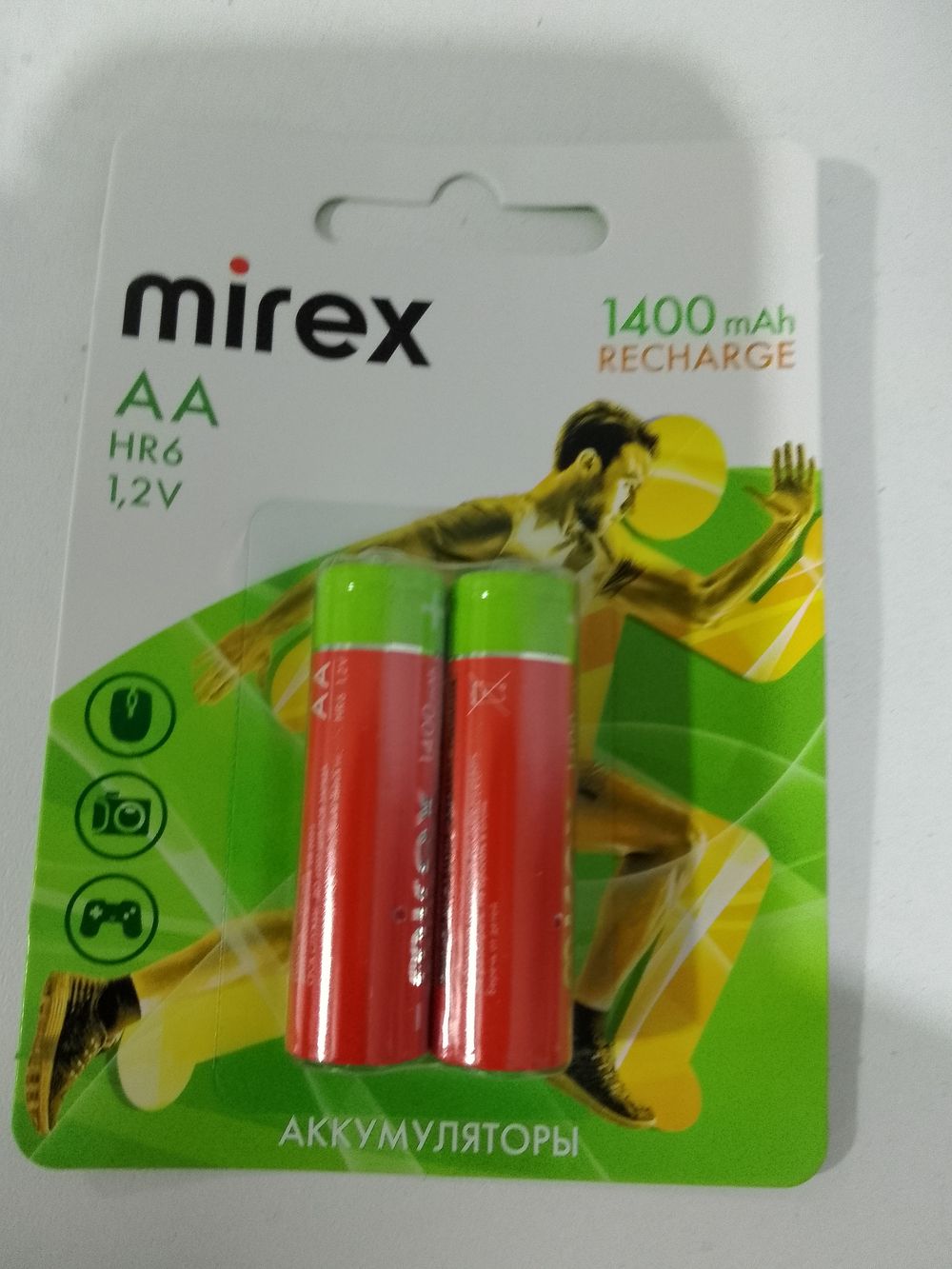 Аккумулятор Mirex R06 1400 mAh блистер. (Цена за 2шт)