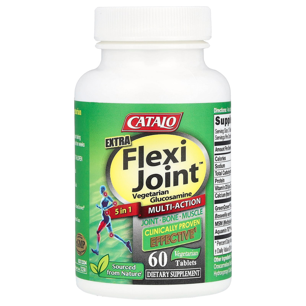 CATALO, Вегетарианский глюкозамин Extra Flexi Joint ™, 60 вегетарианских таблеток