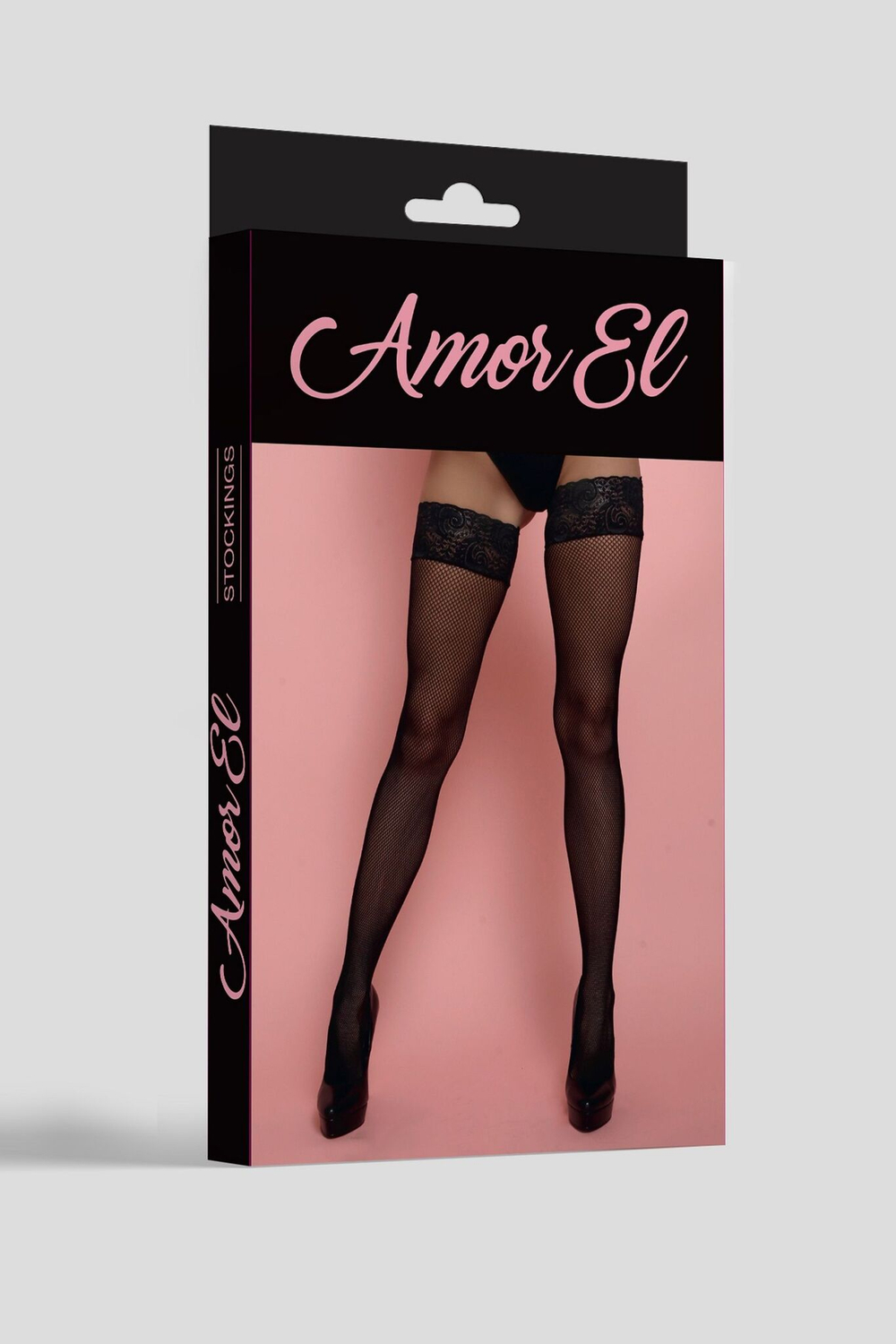 Пикантные ажурные чулочки в мелкую сеточку (Размер: S-M-L) (Цвет: белый)