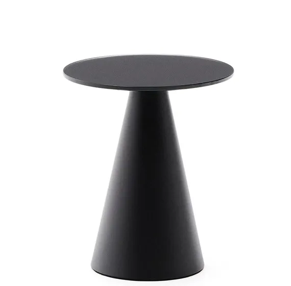 Приставной столик Wilshire Ø35х45 см черный, сталь, стекло