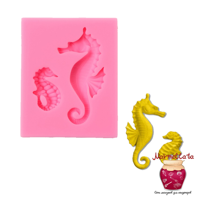 Молд силиконовый "Морские коньки", 6,3*5*1 см