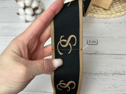 Резинка ДЕКОР 5см SO черный/коричневый