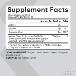 Sports Research, MCT Oil 1000 mg