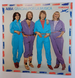 Винтажная виниловая пластинка LP ABBA Gracias Por La Musica (Japan 1980) (Red Vinyl, No Obi)