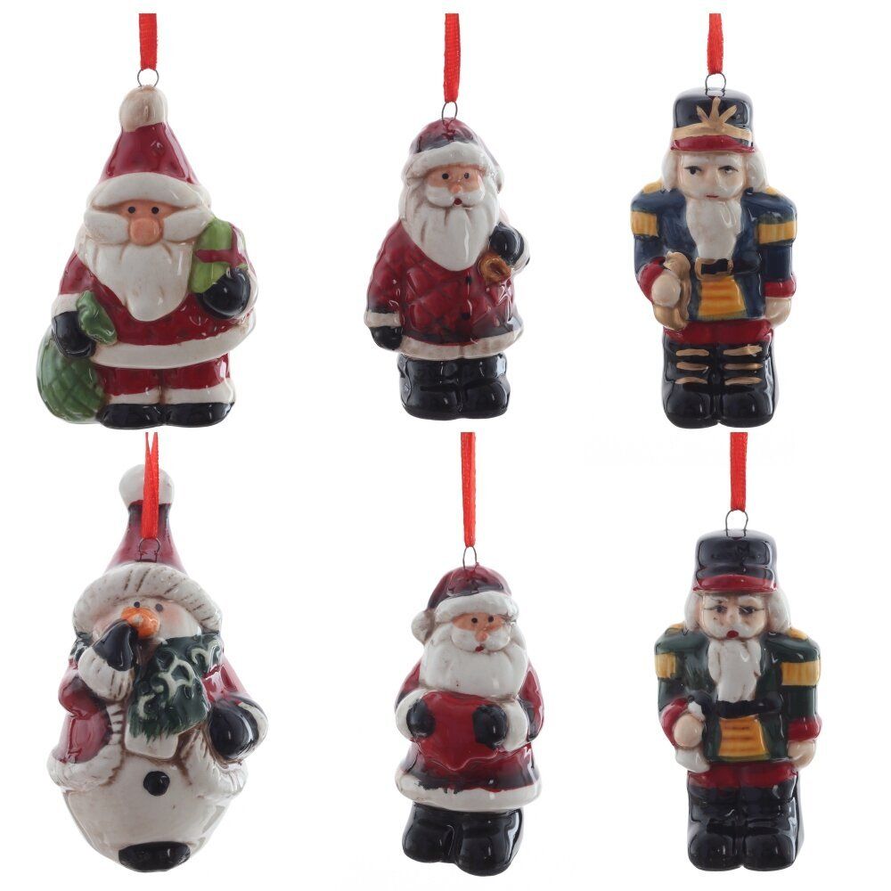 GAEM Украшение новогоднее "Снеговик/Дед Мороз", L5,5 W4 H8,5 см, 6в.