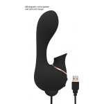 Черный вибратор с вакуумным стимулятором Irresistible Mythical Black IRR004BLK