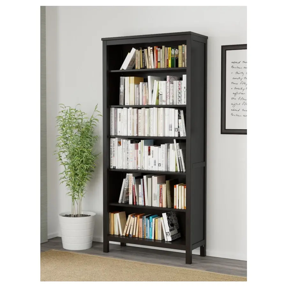 Книжный шкаф - HEMNES IKEA/ ХЕМНЭС ИКЕА,  197х90 см, черный
