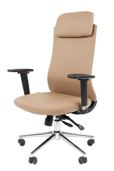 Офисное кресло Chairman 500LUX Россия экокожа бежевый