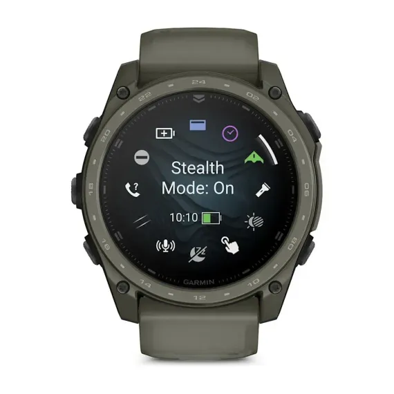 Смарт-часы Garmin tactix 8 (51 мм) AMOLED Cerakote® Coating с Applied Ballistics Ultralight, оливково-зеленый