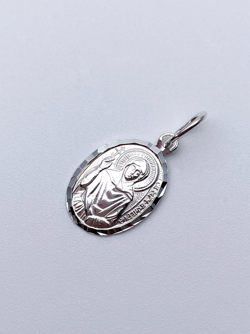 Образок из серебра/Без покрытия/С подвижным ухом/Валерия