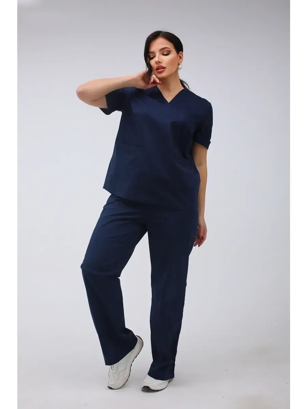 Медицинский костюм с брюками стрейч