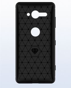 Чехол на Sony Xperia XZ2 Compact цвет Black (черный), серия Carbon от Caseport