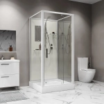 Душевая кабина Niagara Standart ST80/15Q/BK 80х80 стекло прозрачное/профиль белый