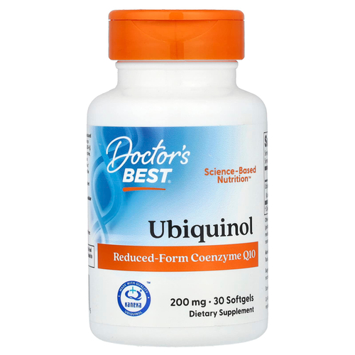 Doctor's Best, Убихинол с Kaneka, 200 мг, 30 мягких желатиновых капсул