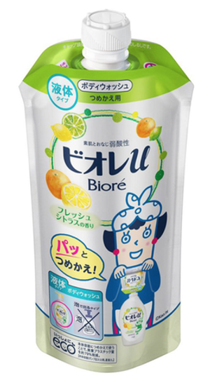 KAO "Biore U" Мягкое пенное мыло для всей семьи, освежающий цитрусовый аромат, 340 мл.