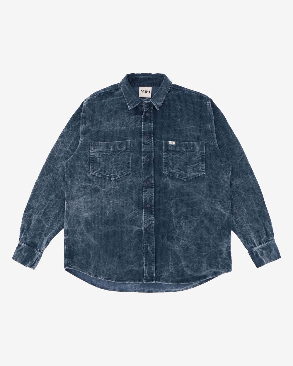 Рубашка Меч SS24 Velvet Dyed Aegean синяя