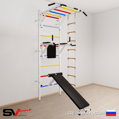 Шведская стенка Sv Sport 552 (Турник рукоход/Брусья/Скамья/Лестница)