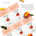 Idealove, Superfood Skin Savior, маска для лица с суперфудами, персик, 5 шт. по 20 мл