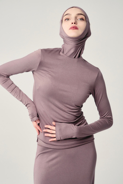 Лонгслив «Силуэт» мокко