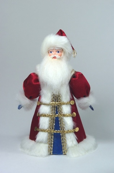 Кукла сувенирная фарфоровая. Дед Мороз. Сказочный персонаж.