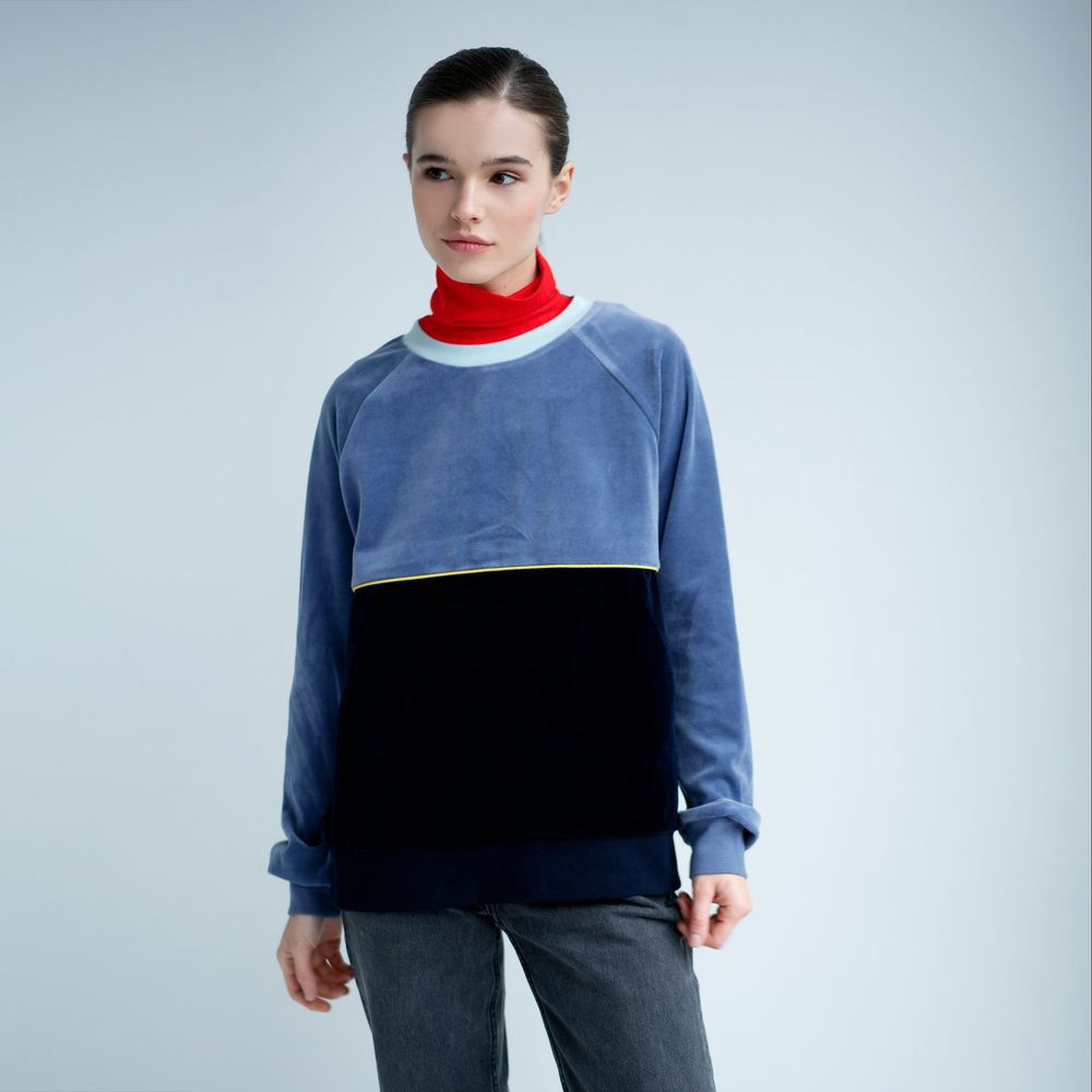 Женский свитшот синий/чернильный