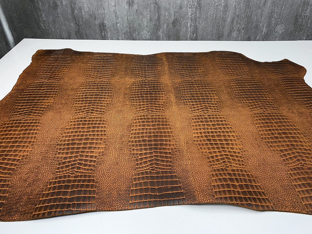 Тусон цв. Коньячный / Tucson Cognac, толщ. 3,5+ мм, ременная кожа