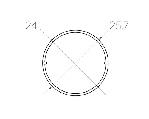 Рассеиватель трубчатый матовый поликарбонат LC-LRM-T25-3