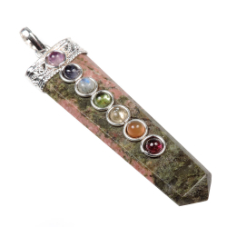 Кулон "7 чакр" самоцветы