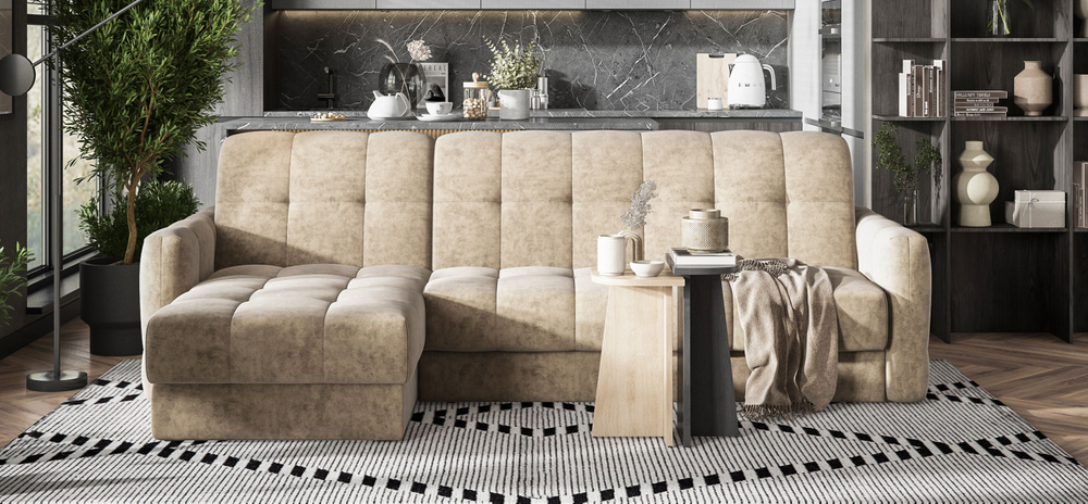 Угловой диван Босс Слип 160 Велюр Роял тауп